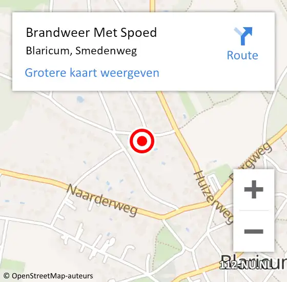 Locatie op kaart van de 112 melding: Brandweer Met Spoed Naar Blaricum, Smedenweg op 6 juni 2017 16:12