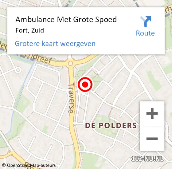 Locatie op kaart van de 112 melding: Ambulance Met Grote Spoed Naar Fort, Zuid op 23 januari 2014 00:34