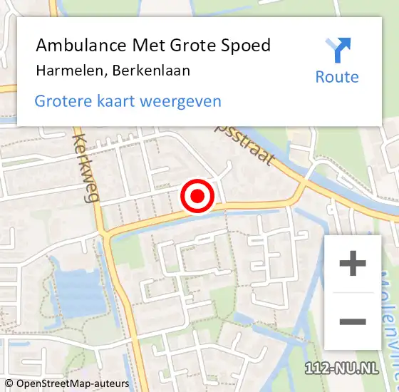 Locatie op kaart van de 112 melding: Ambulance Met Grote Spoed Naar Harmelen, Berkenlaan op 6 juni 2017 18:00