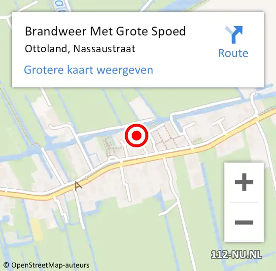 Locatie op kaart van de 112 melding: Brandweer Met Grote Spoed Naar Ottoland, Nassaustraat op 6 juni 2017 20:04