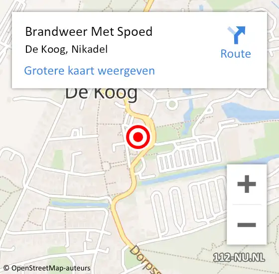 Locatie op kaart van de 112 melding: Brandweer Met Spoed Naar De Koog, Nikadel op 6 juni 2017 23:27