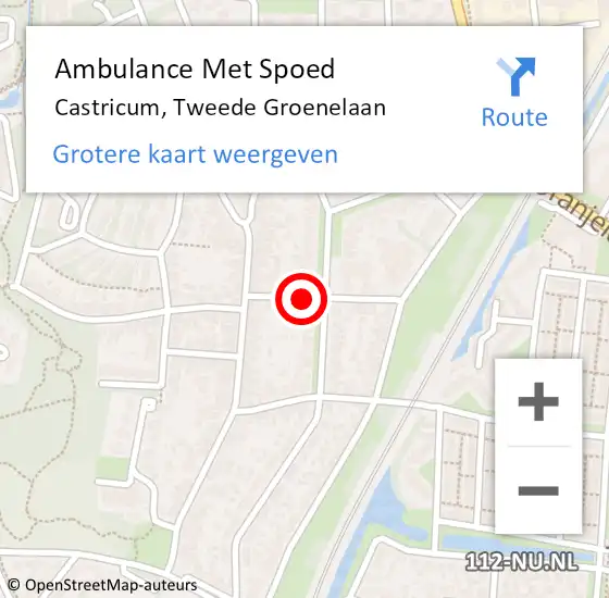 Locatie op kaart van de 112 melding: Ambulance Met Spoed Naar Castricum, Tweede Groenelaan op 23 januari 2014 04:44