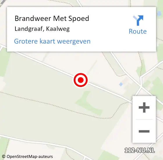 Locatie op kaart van de 112 melding: Brandweer Met Spoed Naar Landgraaf, Kaalweg op 7 juni 2017 10:45