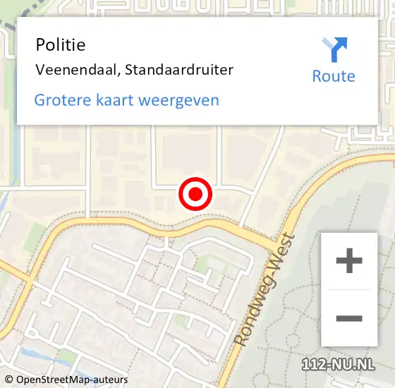 Locatie op kaart van de 112 melding: Politie Veenendaal, Standaardruiter op 7 juni 2017 10:46