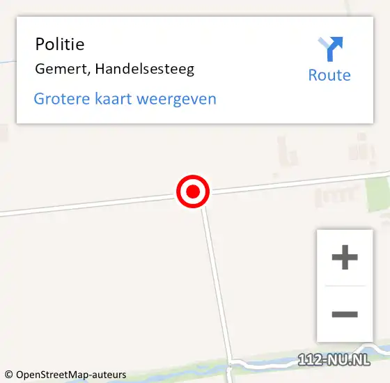 Locatie op kaart van de 112 melding: Politie Gemert, Handelsesteeg op 7 juni 2017 12:15