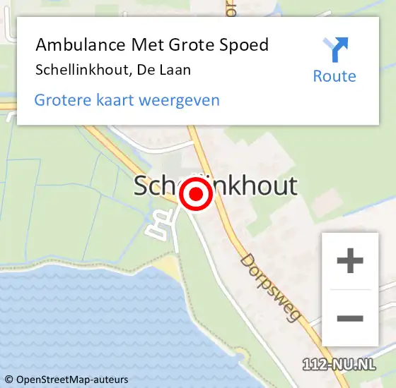 Locatie op kaart van de 112 melding: Ambulance Met Grote Spoed Naar Schellinkhout, De Laan op 7 juni 2017 18:58