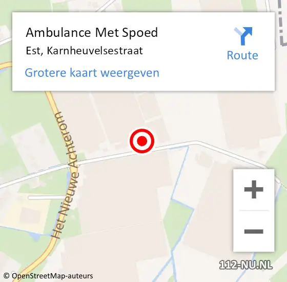 Locatie op kaart van de 112 melding: Ambulance Met Spoed Naar Est, Karnheuvelsestraat op 7 juni 2017 19:30