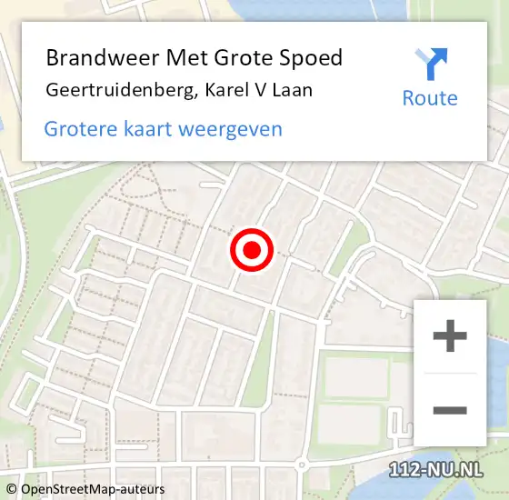 Locatie op kaart van de 112 melding: Brandweer Met Grote Spoed Naar Geertruidenberg, Karel V Laan op 7 juni 2017 23:45