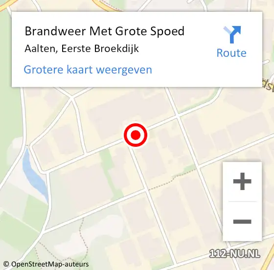 Locatie op kaart van de 112 melding: Brandweer Met Grote Spoed Naar Aalten, Eerste Broekdijk op 8 juni 2017 09:25