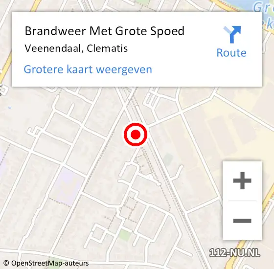 Locatie op kaart van de 112 melding: Brandweer Met Grote Spoed Naar Veenendaal, Clematis op 8 juni 2017 11:11