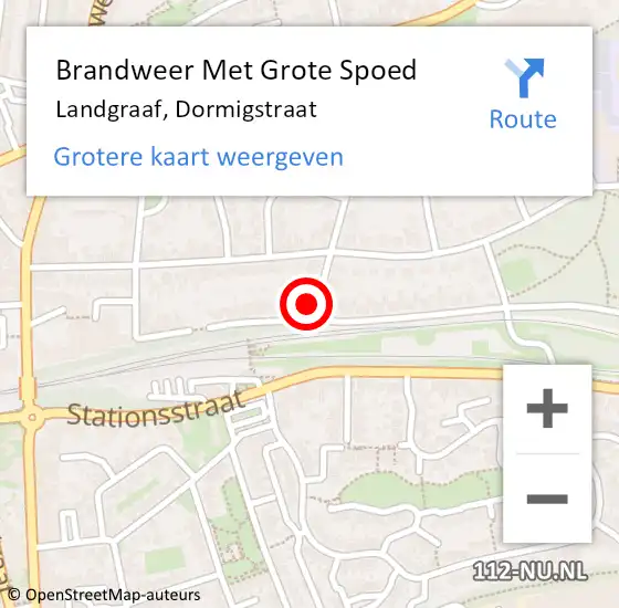 Locatie op kaart van de 112 melding: Brandweer Met Grote Spoed Naar Landgraaf, Dormigstraat op 8 juni 2017 12:07