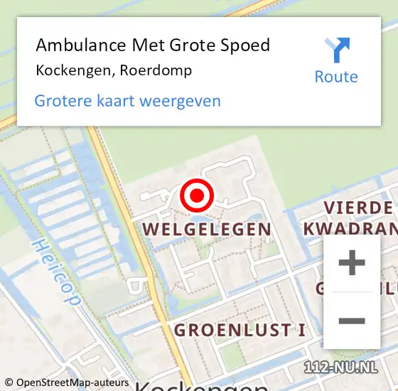 Locatie op kaart van de 112 melding: Ambulance Met Grote Spoed Naar Kockengen, Roerdomp op 8 juni 2017 13:34