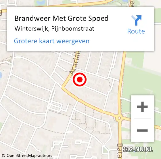 Locatie op kaart van de 112 melding: Brandweer Met Grote Spoed Naar Winterswijk, Pijnboomstraat op 8 juni 2017 13:39