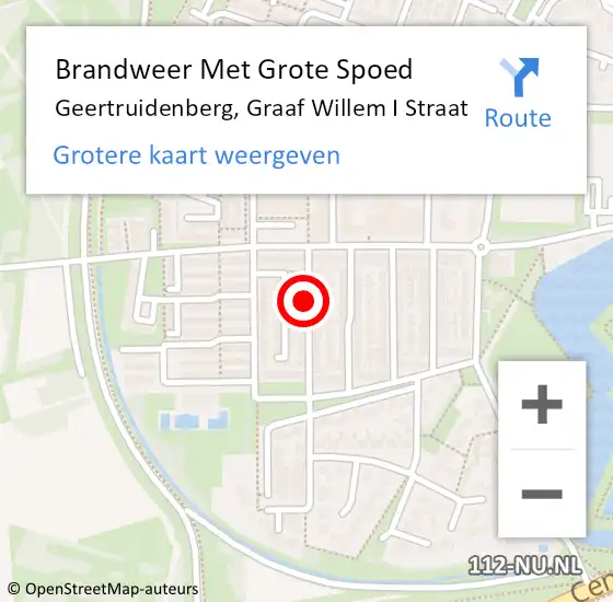 Locatie op kaart van de 112 melding: Brandweer Met Grote Spoed Naar Geertruidenberg, Graaf Willem I Straat op 8 juni 2017 14:00