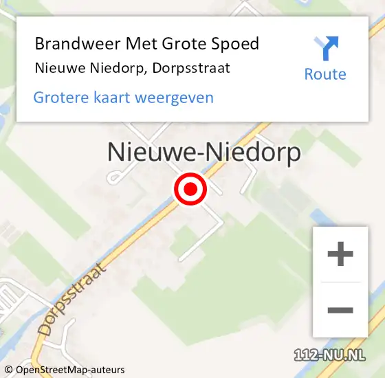 Locatie op kaart van de 112 melding: Brandweer Met Grote Spoed Naar Nieuwe Niedorp, Dorpsstraat op 9 juni 2017 00:45