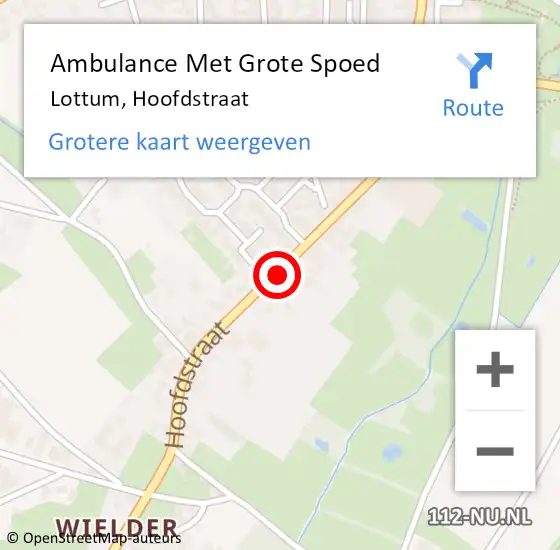 Locatie op kaart van de 112 melding: Ambulance Met Grote Spoed Naar Lottum, Hoofdstraat op 20 september 2013 08:44