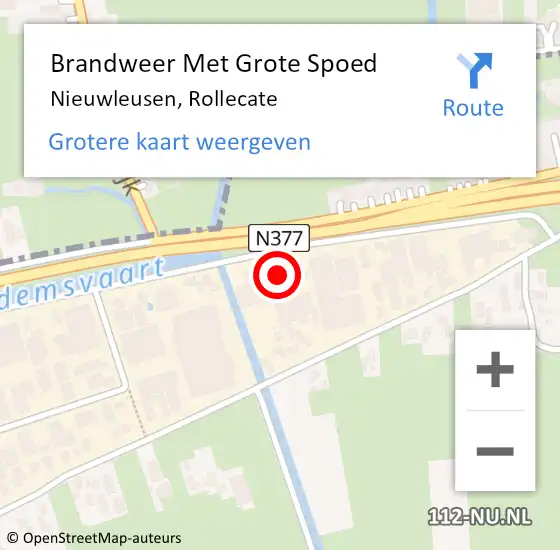 Locatie op kaart van de 112 melding: Brandweer Met Grote Spoed Naar Nieuwleusen, Rollecate op 9 juni 2017 12:36