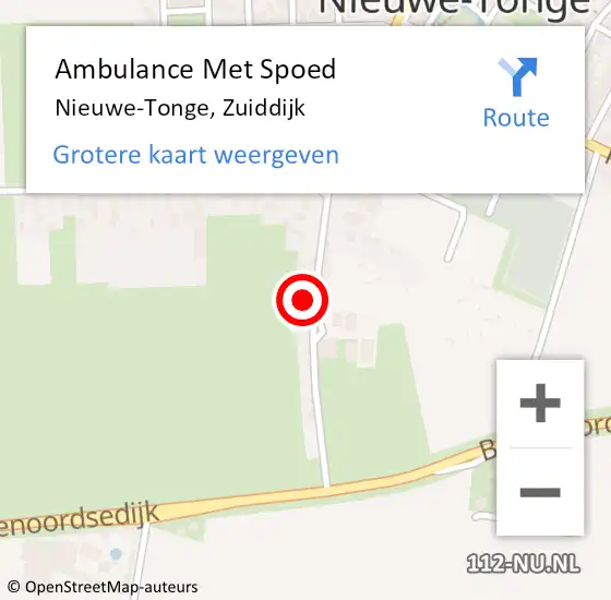 Locatie op kaart van de 112 melding: Ambulance Met Spoed Naar Nieuwe-Tonge, Zuiddijk op 23 januari 2014 10:15