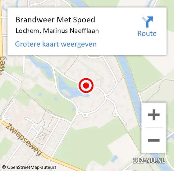 Locatie op kaart van de 112 melding: Brandweer Met Spoed Naar Lochem, Marinus Naefflaan op 9 juni 2017 14:36