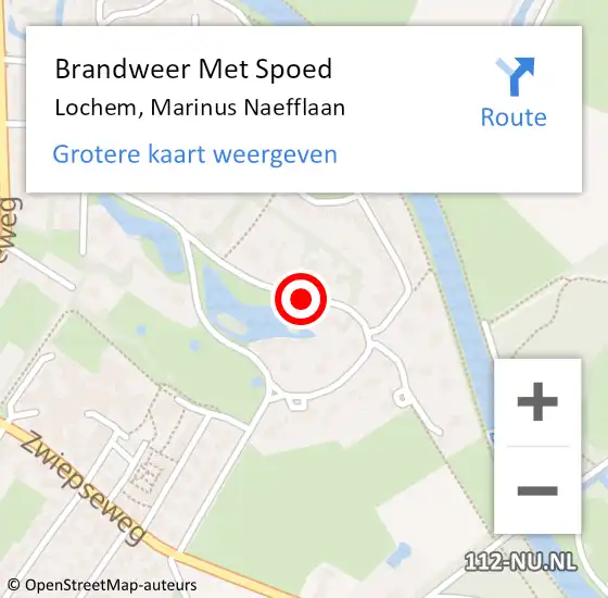 Locatie op kaart van de 112 melding: Brandweer Met Spoed Naar Lochem, Marinus Naefflaan op 9 juni 2017 14:37