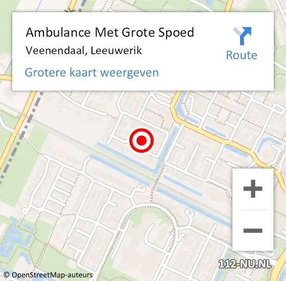 Locatie op kaart van de 112 melding: Ambulance Met Grote Spoed Naar Veenendaal, Leeuwerik op 9 juni 2017 15:52