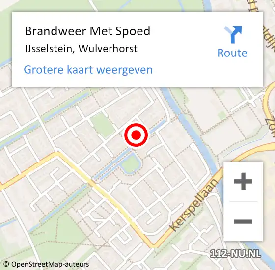 Locatie op kaart van de 112 melding: Brandweer Met Spoed Naar IJsselstein, Wulverhorst op 9 juni 2017 20:42