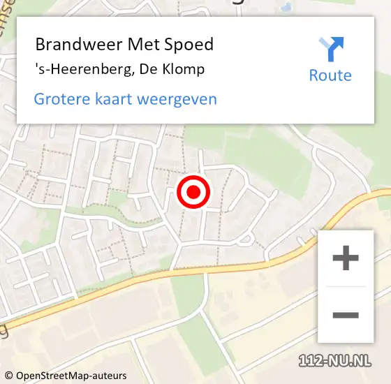 Locatie op kaart van de 112 melding: Brandweer Met Spoed Naar 's-Heerenberg, De Klomp op 10 juni 2017 03:05