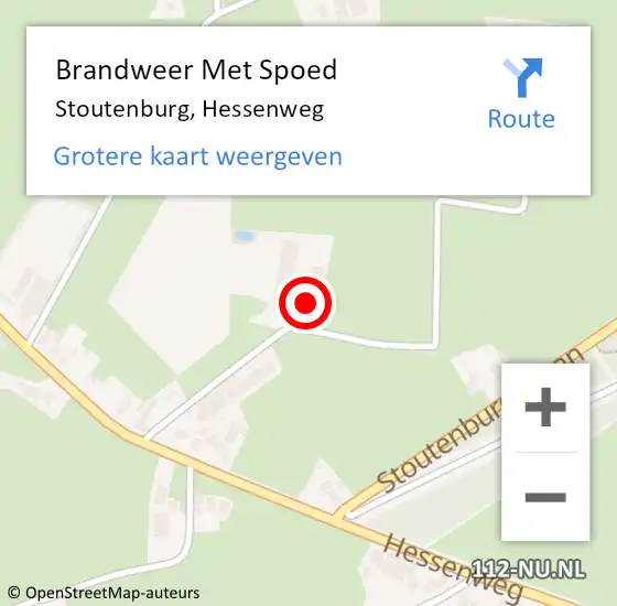 Locatie op kaart van de 112 melding: Brandweer Met Spoed Naar Stoutenburg, Hessenweg op 10 juni 2017 17:37