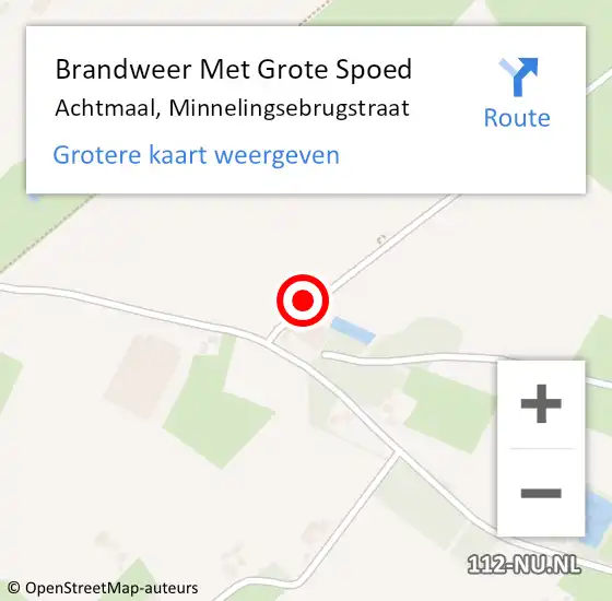 Locatie op kaart van de 112 melding: Brandweer Met Grote Spoed Naar Achtmaal, Minnelingsebrugstraat op 10 juni 2017 19:11