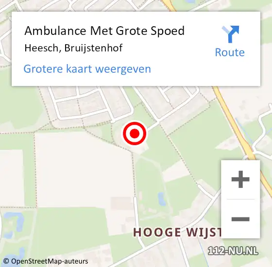 Locatie op kaart van de 112 melding: Ambulance Met Grote Spoed Naar Heesch, Bruijstenhof op 10 juni 2017 21:44