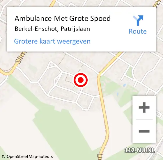 Locatie op kaart van de 112 melding: Ambulance Met Grote Spoed Naar Berkel-Enschot, Patrijslaan op 11 juni 2017 00:29