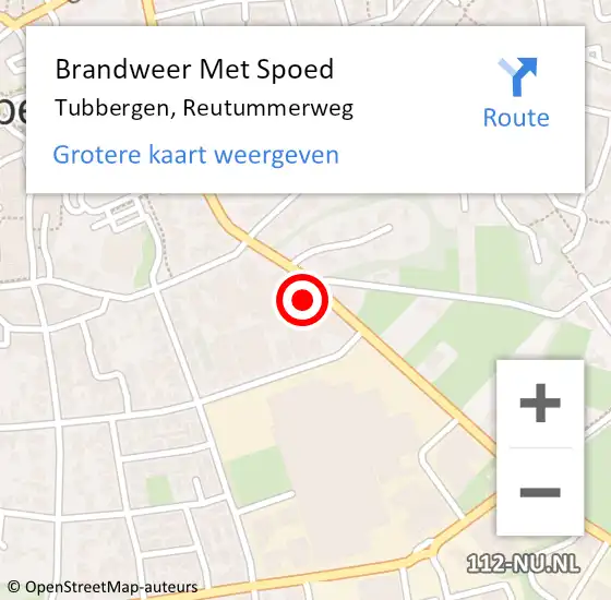 Locatie op kaart van de 112 melding: Brandweer Met Spoed Naar Tubbergen, Reutummerweg op 11 juni 2017 03:40