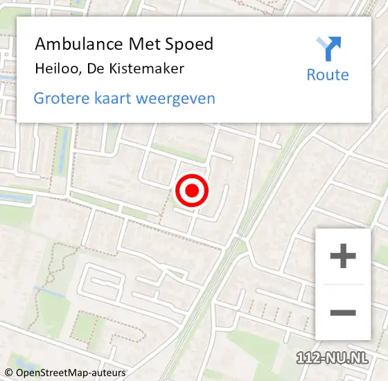 Locatie op kaart van de 112 melding: Ambulance Met Spoed Naar Heiloo, De Kistemaker op 11 juni 2017 09:39