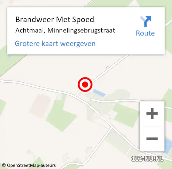 Locatie op kaart van de 112 melding: Brandweer Met Spoed Naar Achtmaal, Minnelingsebrugstraat op 11 juni 2017 19:18