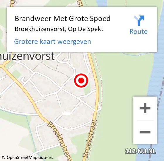 Locatie op kaart van de 112 melding: Brandweer Met Grote Spoed Naar Broekhuizenvorst, Op De Spekt op 12 juni 2017 01:28