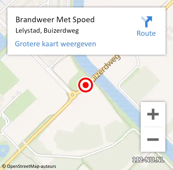 Locatie op kaart van de 112 melding: Brandweer Met Spoed Naar Lelystad, Buizerdweg op 12 juni 2017 03:43