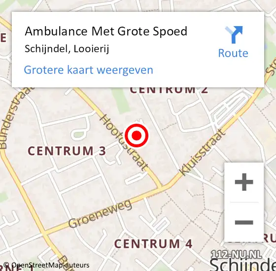 Locatie op kaart van de 112 melding: Ambulance Met Grote Spoed Naar Schijndel, Looierij op 12 juni 2017 12:41