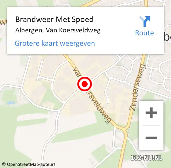 Locatie op kaart van de 112 melding: Brandweer Met Spoed Naar Albergen, Van Koersveldweg op 12 juni 2017 14:11