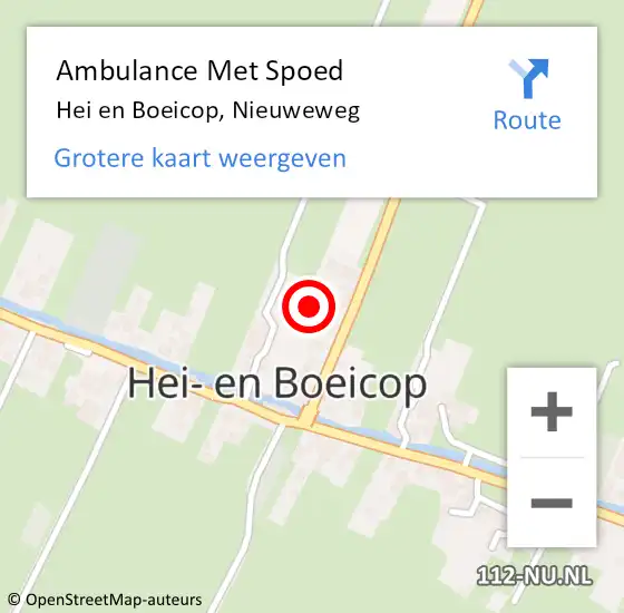 Locatie op kaart van de 112 melding: Ambulance Met Spoed Naar Hei en Boeicop, Nieuweweg op 12 juni 2017 19:22