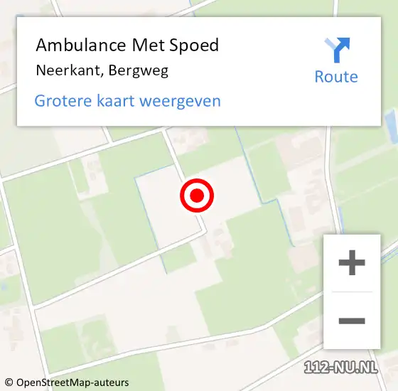 Locatie op kaart van de 112 melding: Ambulance Met Spoed Naar Neerkant, Bergweg op 12 juni 2017 22:01