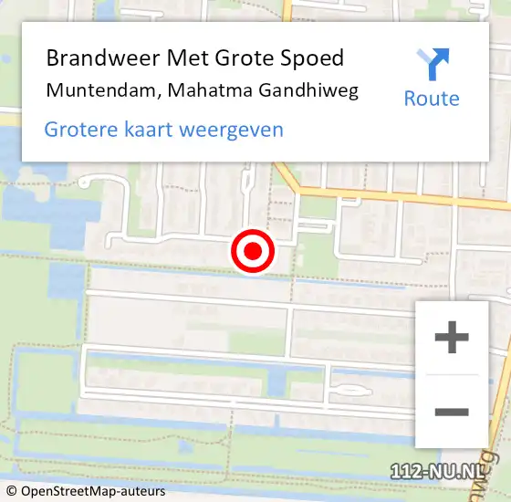 Locatie op kaart van de 112 melding: Brandweer Met Grote Spoed Naar Muntendam, Mahatma Gandhiweg op 13 juni 2017 05:18