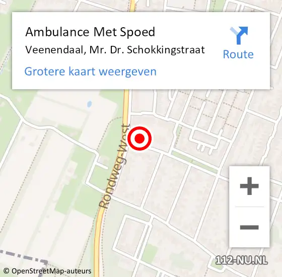 Locatie op kaart van de 112 melding: Ambulance Met Spoed Naar Veenendaal, Mr. Dr. Schokkingstraat op 13 juni 2017 07:33