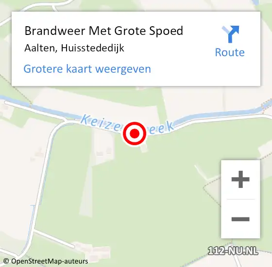 Locatie op kaart van de 112 melding: Brandweer Met Grote Spoed Naar Aalten, Huisstededijk op 13 juni 2017 07:37