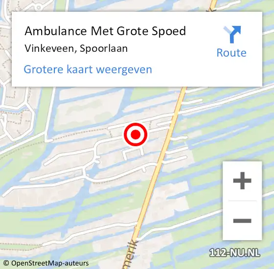 Locatie op kaart van de 112 melding: Ambulance Met Grote Spoed Naar Vinkeveen, Spoorlaan op 13 juni 2017 15:19