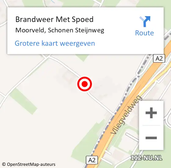 Locatie op kaart van de 112 melding: Brandweer Met Spoed Naar Moorveld, Schonen Steijnweg op 13 juni 2017 15:33