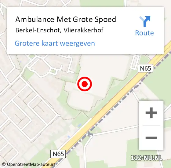 Locatie op kaart van de 112 melding: Ambulance Met Grote Spoed Naar Berkel-Enschot, Vlierakkerhof op 13 juni 2017 16:28