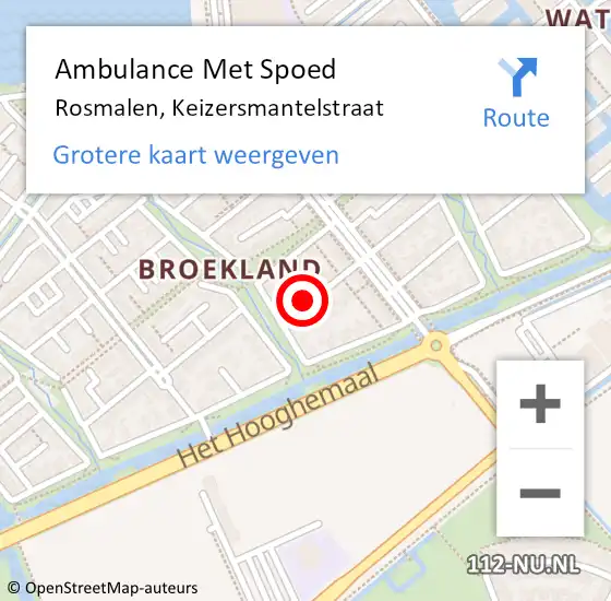 Locatie op kaart van de 112 melding: Ambulance Met Spoed Naar Rosmalen, Keizersmantelstraat op 13 juni 2017 17:35