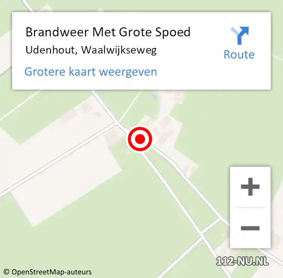 Locatie op kaart van de 112 melding: Brandweer Met Grote Spoed Naar Udenhout, Waalwijkseweg op 13 juni 2017 19:41