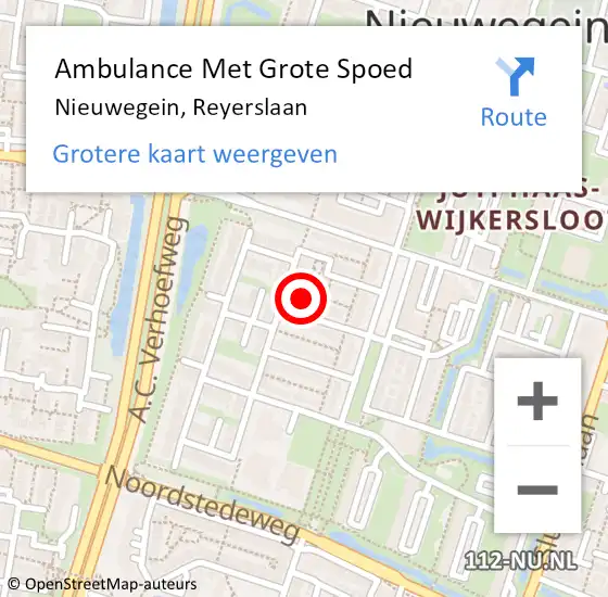 Locatie op kaart van de 112 melding: Ambulance Met Grote Spoed Naar Nieuwegein, Reyerslaan op 13 juni 2017 20:24