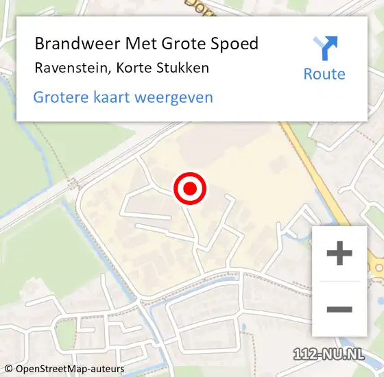 Locatie op kaart van de 112 melding: Brandweer Met Grote Spoed Naar Ravenstein, Korte Stukken op 13 juni 2017 20:42